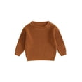 thumbnail image 1 of Bagilaanoe Toddler Baby Girl Boy Knitted Sweater Long Sleeve Pullover 3M 6M 12M 18M 24M 3T Kids Warm Jumpers Tops Fall Loose Knitwear, 1 of 9