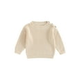 thumbnail image 1 of Bagilaanoe Toddler Baby Girl Boy Knitted Sweater Long Sleeve Pullover 3M 6M 12M 18M 24M 3T Kids Warm Jumpers Tops Fall Loose Knitwear, 1 of 9