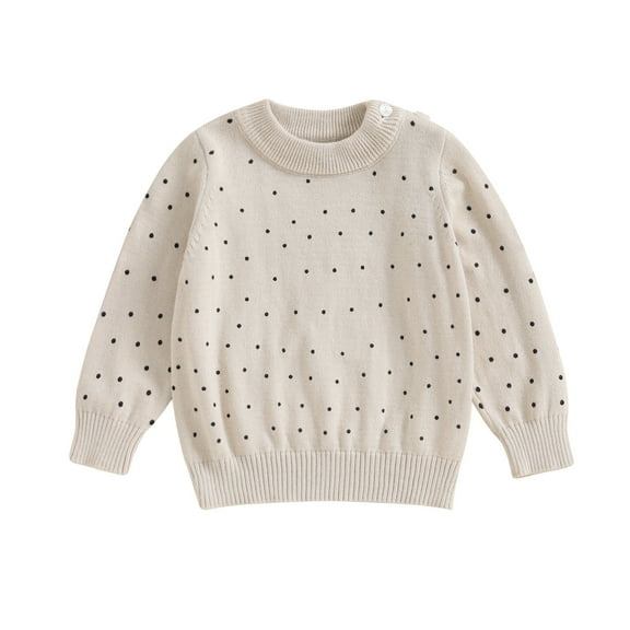 Bagilaanoe Toddler Baby Girl Boy Knitted Sweater Long Sleeve Striped Pullover 3M 6M 12M 24M 3T Kids Warm Jumpers Tops Fall Loose Knitwear