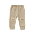 thumbnail image 1 of Bagilaanoe Toddler Baby Girl Boy Long Pants Cartoon Bear Print Trousers 6M 12M1 8M 24M 3T Kids Waffle-Knit Casual Pants, 1 of 8