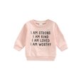 thumbnail image 1 of Bagilaanoe Toddler Baby Girl Boy Oversized Sweatshirt Long Sleeve Letter Print Pullover 6M 12M 18M 24M 3T 4T Kids Loose Tee Tops, 1 of 8