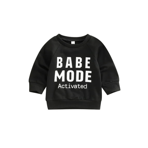 Bagilaanoe Toddler Baby Girl Boy Oversized Sweatshirt Long Sleeve Letter Print Pullover 6M 12M 18M 24M 3T Fall Casual Tops