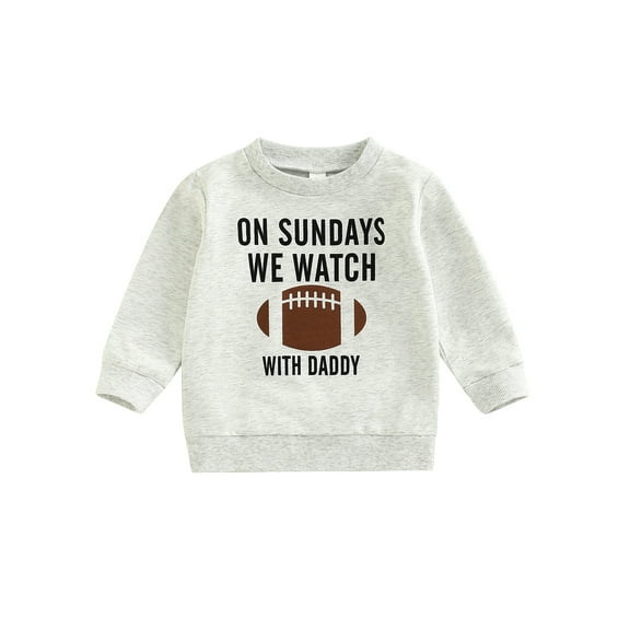 Bagilaanoe Toddler Baby Girl Boy Oversized Sweatshirt Long Sleeve Letters Print Pullover 12M 24M 3T 4T 5T 6T Kids Fall Loose Tee Tops