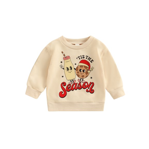 Bagilaanoe Toddler Baby Girl Boy Oversized Sweatshirt Long Sleeve Letters Print Pullover 6M 12M 18M 24M 3T Kids Fall Loose Tee Tops