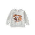 thumbnail image 1 of Bagilaanoe Toddler Baby Girl Boy Oversized Sweatshirt Long Sleeve Rugby Letter Print Pullover 6M 12M 18M 24M 3T 4T Kids Fall Loose Tee Tops, 1 of 9