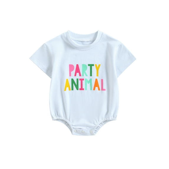 Bagilaanoe Toddler Baby Girl Boy Rompers/T-Shirts Letter Print Short Sleeve Bodysuits 6M 12M 18M 24M 2T 3T 4T 5T Kids Casual Summer Tops
