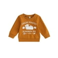 thumbnail image 1 of Bagilaanoe Toddler Baby Girl Boy Thanksgiving Sweatshirt Long Sleeve Letter Print Pullover 6M 12M 18M 24M 3T 4T Kids Fall Loose Tee Tops, 1 of 9