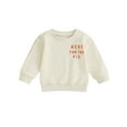 thumbnail image 1 of Bagilaanoe Toddler Baby Girl Boy Thanksgiving Sweatshirt Long Sleeve Letter Print Pullover 6M 12M 18M 24M 3T 4T Kids Fall Loose Tee Tops, 1 of 9