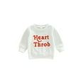 thumbnail image 1 of Bagilaanoe Toddler Baby Girl Boy Valentine's Day Sweatshirt Long Sleeve Letter Print Pullover 6M 12M 18M 24M 3T Kids Loose Tee Tops, 1 of 8