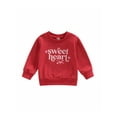 thumbnail image 1 of Bagilaanoe Toddler Baby Girl Boy Valentine's Day Sweatshirt Long Sleeve Letter Print Pullover 6M 12M 18M 24M 3T Kids Loose Tee Tops, 1 of 7