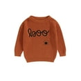 thumbnail image 1 of Bagilaanoe Toddler Baby Girl Boys Halloween Sweater Long Sleeve Embroidery Pullover 3M 6M 9M 12M 18M 24M 3T Kids Warm Jumpers Tops Fall Loose Knitwear, 1 of 6