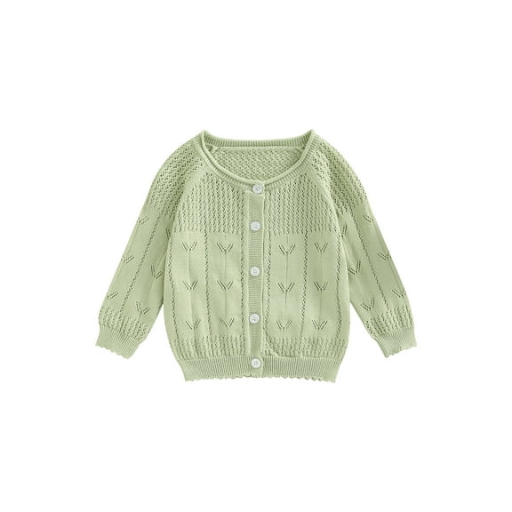 Bagilaanoe Toddler Baby Girl Cardigan Long Sleeve Sweater Hollow Out Outerwear 6M 12M 2T 3T 4T Kids Casual Tops