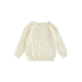 thumbnail image 1 of Bagilaanoe Toddler Baby Girl Cardigan Long Sleeve Sweater Hollow Out Outerwear 6M 12M 2T 3T 4T Kids Casual Tops, 1 of 8