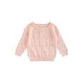 thumbnail image 1 of Bagilaanoe Toddler Baby Girl Cardigan Long Sleeve Sweater Hollow Out Outerwear 6M 12M 2T 3T 4T Kids Casual Tops, 1 of 8