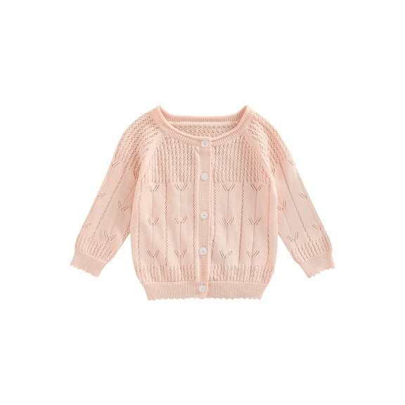 Bagilaanoe Toddler Baby Girl Cardigan Long Sleeve Sweater Hollow Out Outerwear 6M 12M 2T 3T 4T Kids Casual Tops