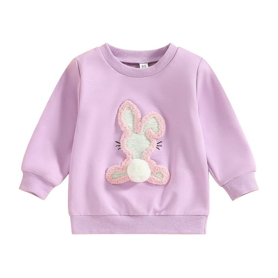 Bagilaanoe Toddler Baby Girl Casual Sweatshirt Long Sleeve Embroidery Pullover 6M 12M 18M 24M 3T Kids Spring Loose Tee Tops