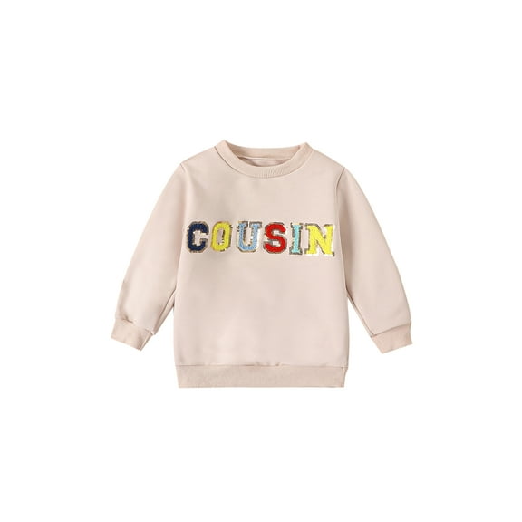 Bagilaanoe Toddler Baby Girl Casual Sweatshirt Long Sleeve Letter Embroidery Pullover 6M 12M 18M 24M 3T 4T 5T Kids Fall Loose Tee Tops