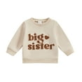 thumbnail image 1 of Bagilaanoe Toddler Baby Girl Casual Sweatshirt Long Sleeve Letter Embroidery Pullover 6M 12M 18M 24M 3T 4T Kids Loose Tee Tops, 1 of 8