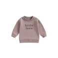 thumbnail image 1 of Bagilaanoe Toddler Baby Girl Casual Sweatshirt Long Sleeve Letter Print Pullover 6M 12M 18M 24M 3T 4T Kids Fall Loose Tee Tops, 1 of 9