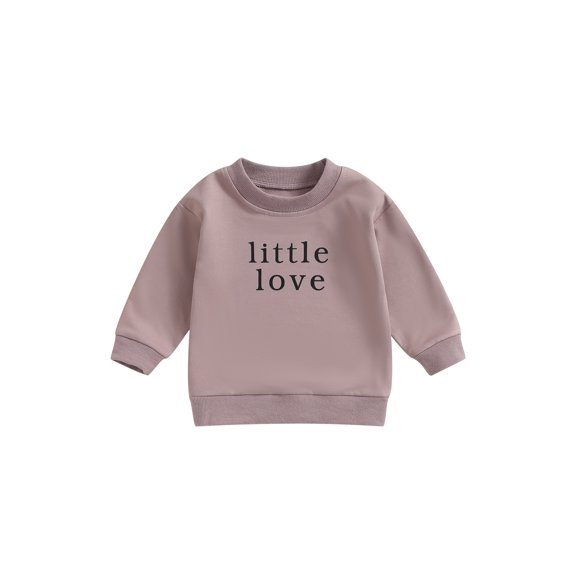 Bagilaanoe Toddler Baby Girl Casual Sweatshirt Long Sleeve Letter Print Pullover 6M 12M 18M 24M 3T 4T Kids Fall Loose Tee Tops