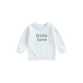 thumbnail image 1 of Bagilaanoe Toddler Baby Girl Casual Sweatshirt Long Sleeve Letter Print Pullover 6M 12M 18M 24M 3T 4T Kids Fall Loose Tee Tops, 1 of 9