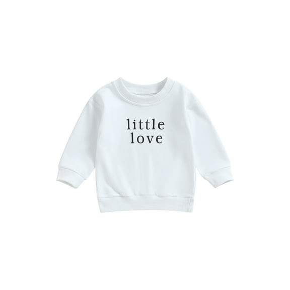 Bagilaanoe Toddler Baby Girl Casual Sweatshirt Long Sleeve Letter Print Pullover 6M 12M 18M 24M 3T 4T Kids Fall Loose Tee Tops