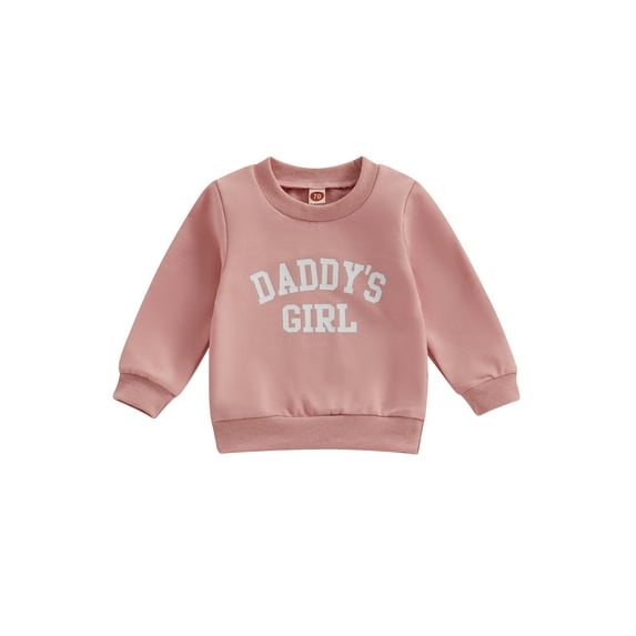 Bagilaanoe Toddler Baby Girl Casual Sweatshirt Long Sleeve Letter Print Pullover 6M 12M 18M 24M 3T Kids Fall Loose Tee Tops