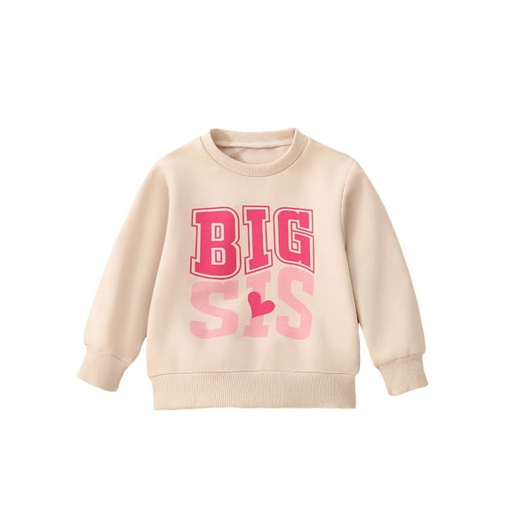 Bagilaanoe Toddler Baby Girl Casual Sweatshirt Long Sleeve Letter Print Pullover 6M 12M 18M 24M 3T Kids Loose Tee Tops