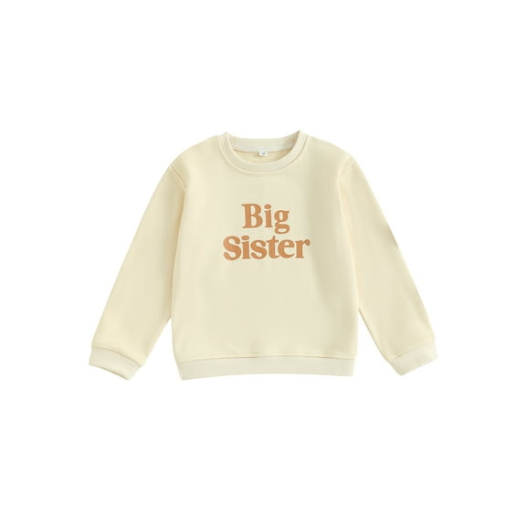 Bagilaanoe Toddler Baby Girl Casual Sweatshirt Long Sleeve Letter Print Pullover 6M 12M 24M 3T 4T 5T Kids Fall Loose Tee Tops