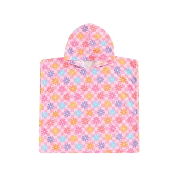 Bagilaanoe Toddler Baby Girl Cover Ups Beach Hooded Tops 6M 12M 18M 24M 3T 4T Kids Floral Print Quick Dry Swimwear Bathing Suit