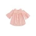 thumbnail image 1 of Bagilaanoe Toddler Baby Girl Fall Dress Flare Long Sleeve A-line Dresses Kids Pink Casual Swing Sundress, 1 of 8
