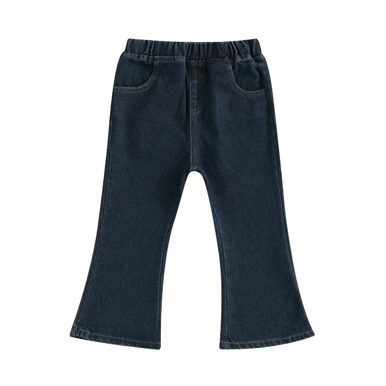Bagilaanoe Toddler Baby Girl Jeans Flare Pants 3T 4T 5T Kids Solid