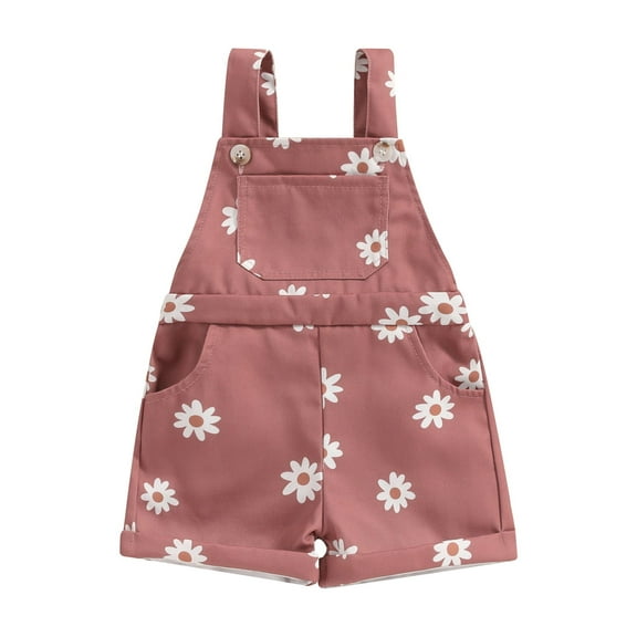 Bagilaanoe Toddler Baby Girl Jumpsuit Shorts Fly Sleeve Flower Print Romper Overalls 6M 12M 18M 24M 3T 4T Kids Short Pants Summer Clothes
