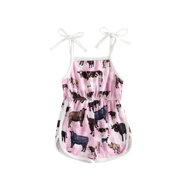 Bagilaanoe Toddler Baby Girl Jumpsuit Shorts Sleeveless Print Romper Pleated Overalls 12M 18M 24M 3T 4T 5T Kids Short Pants Summer Outfits
