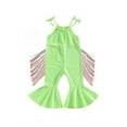 thumbnail image 1 of Bagilaanoe Toddler Baby Girl Jumpsuit Sleeveless Tassel Romper Overalls 12M 18M 24M 3T 4T 5T Kids Long Flare Pants Summer Outfits, 1 of 9