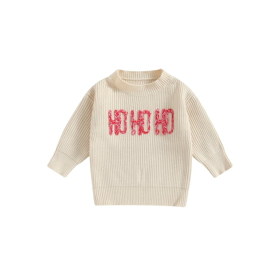 Bagilaanoe Toddler Baby Girl Knitted Sweater Long Sleeve Letters Pullover 6M 12M 24M 3T 4T 5T 6T Kids Warm Jumpers Tops Fall Loose Knitwear