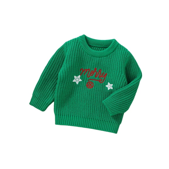 Bagilaanoe Toddler Baby Girl Knitted Sweater Long Sleeve Letters Pullover 6M 9M 12M 18M 24M 3T Kids Warm Jumpers Tops Fall Loose Knitwear
