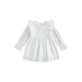 thumbnail image 1 of Bagilaanoe Toddler Baby Girl Lace Dress Long Sleeves A-line Princess Dresses 2T 3T 4T 5T 6T Kids Casual Swing Sundress, 1 of 9
