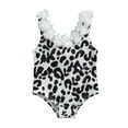 thumbnail image 1 of Bagilaanoe Toddler Baby Girl One-Piece Swimsuit Print Sleeveless V Neck Swimwear 6M 12M 18M 24M 3T Kids Ruffle Bathing Suit, 1 of 8