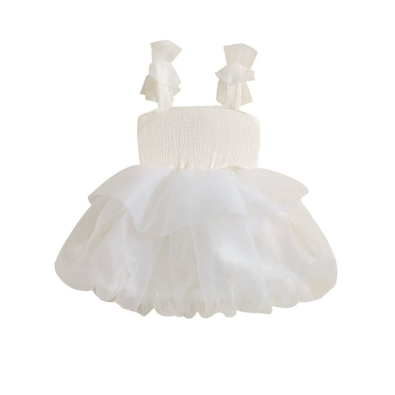 Bagilaanoe Toddler Baby Girl Party Dress Sleeveless A-line Princess Dresses 6M 12M 18M 24M 3T 4T 5T 6T Kid Summer Patchwork Tulle Skirt