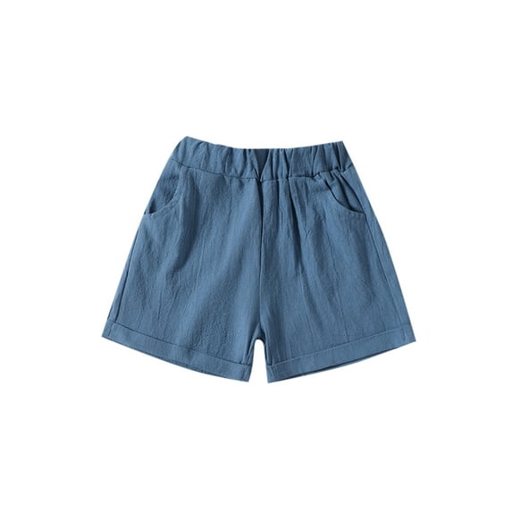 Bagilaanoe Toddler Baby Girl Shorts Casual Elastic Waistband Solid Color Shorts with Pockets 6M 12M 18M 24M 3T 4T Kids Little Girl Summer Clothes