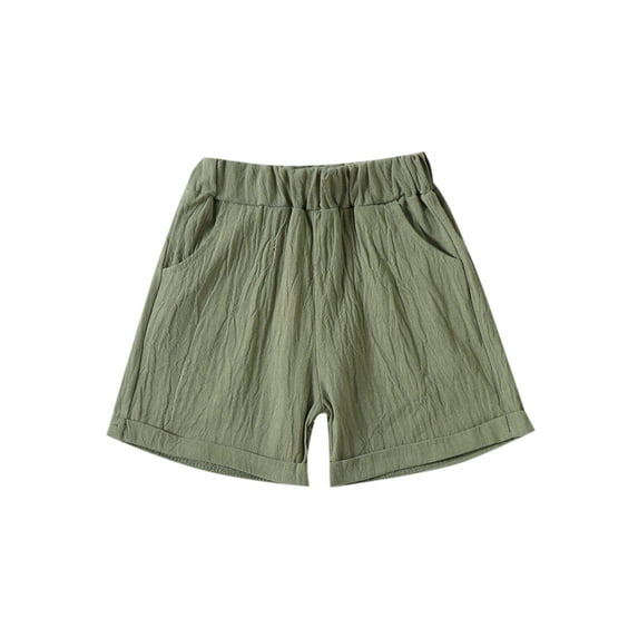 Bagilaanoe Toddler Baby Girl Shorts Casual Elastic Waistband Solid Color Shorts with Pockets 6M 12M 18M 24M 3T 4T Kids Little Girl Summer Clothes