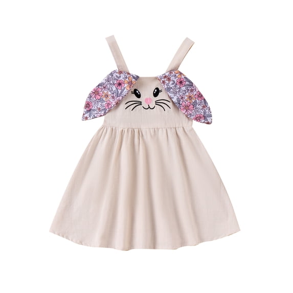 Bagilaanoe Toddler Baby Girl Summer Dress Print Sleeveless A-line Princess Dresses 12M 18M 24M 3T 4T 5T Kid Patchwork Skirt