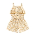thumbnail image 1 of Bagilaanoe Toddler Baby Girl Summer Jumpsuit Shorts Daisy Print Sleeveless Bodysuit 1T 2T 3T 4T 5T Kids One Piece Romper, 1 of 6