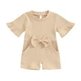 thumbnail image 1 of Bagilaanoe Toddler Baby Girl Summer Jumpsuit Shorts Short Sleeve Bodysuit 6M 12M 24M 3T 4T Kids Casual One Piece Romper, 1 of 8