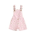 thumbnail image 1 of Bagilaanoe Toddler Baby Girl Summer Jumpsuit Shorts Sleeveless Daisy Romper Overalls 6M 12M 18M 24M 3T 4T Kids Short Pants Summer Clothes, 1 of 7