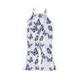 thumbnail image 1 of Bagilaanoe Toddler Baby Girl Summer Jumpsuit Sleeveless Floral Print Romper Overalls 12M 18M 24M 3T 4T Kids Flare Pants Summer Clothes, 1 of 7
