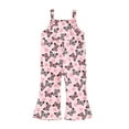thumbnail image 1 of Bagilaanoe Toddler Baby Girl Summer Jumpsuit Sleeveless Floral Print Romper Overalls 12M 18M 24M 3T 4T Kids Flare Pants Summer Clothes, 1 of 7