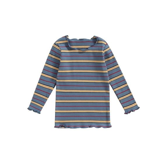Bagilaanoe Toddler Baby Girl T-Shirt Casual Stripe Print Long Sleeve Tops 9M 12M 18M 24M 3T 4T Kids Pullovers Fall Clothes