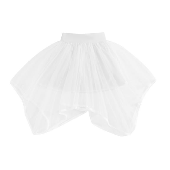 Bagilaanoe Toddler Baby Girl Tulle Skirt 9M 12M 18M 24M 3T 4T Kids Elastic Waist Irregular Hem Solid Color Flowy Mesh Skirt Party Skirt